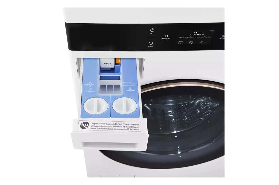 LG STUDIO WashTower™ with 5.0 cu.ft. Washer & 7.4 cu.ft. Dryer - Essence White - Image 10
