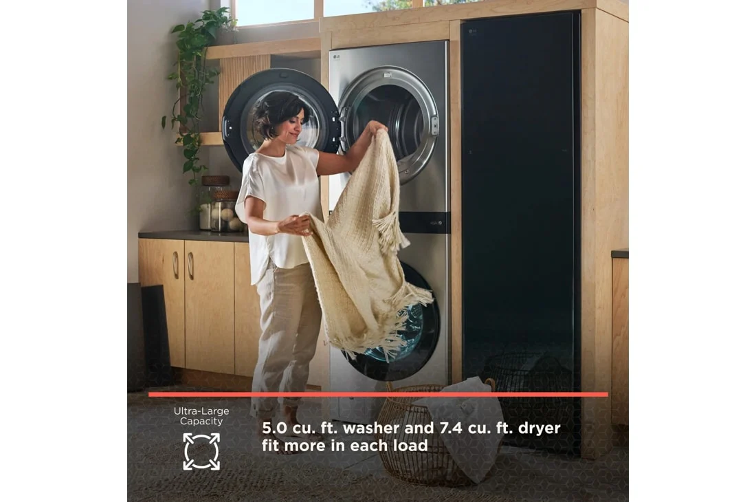 LG STUDIO WashTower™ with 5.0 cu.ft. Washer & 7.4 cu.ft. Dryer - Essence White - Image 5