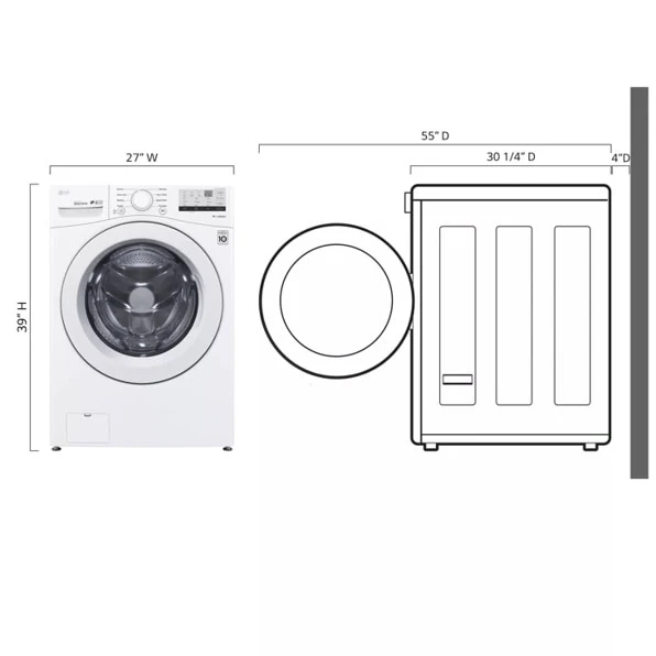 LG 4.5 cu. ft. Ultra Large Front Load Washer - Image 4