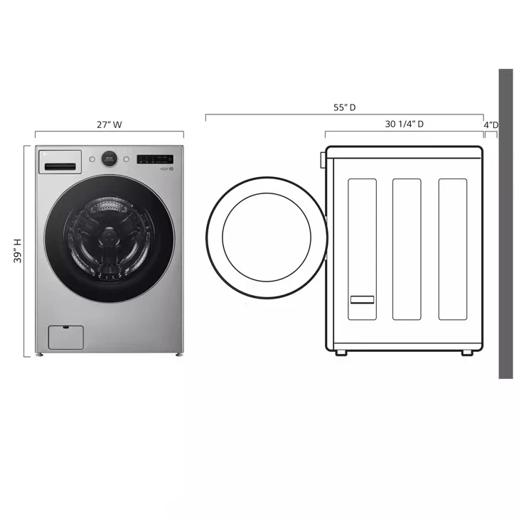 4.5 cu. ft. Capacity Smart Front Load Energy Star Washer with TurboWash® 360° and AI DD® Built-In Intelligence - Image 4