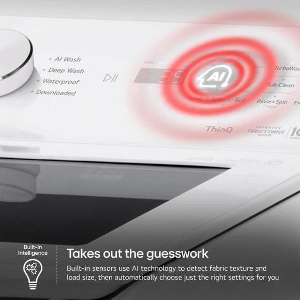 LG 5.0 cu. ft. Mega Capacity Smart Top Load Washer with Impeller, EasyUnload™ & AI Sensing - Image 4