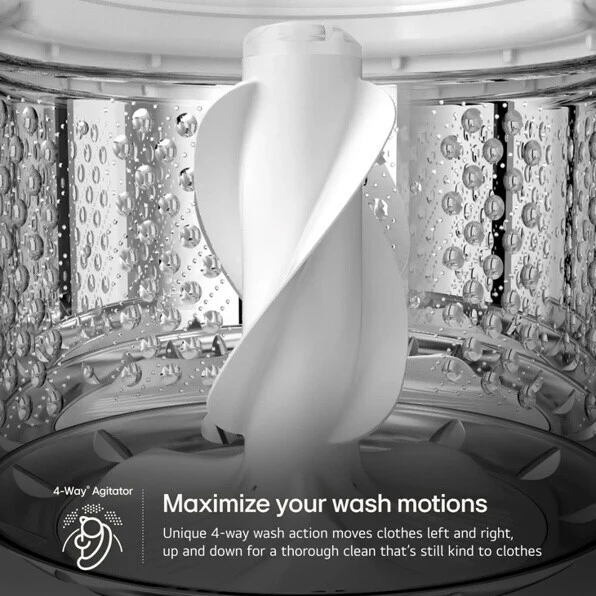 4.8 cu. ft. Mega Capacity Smart Top Load Washer with 4-Way® Agitator, EasyUnload™ & AI Sensing - Image 4