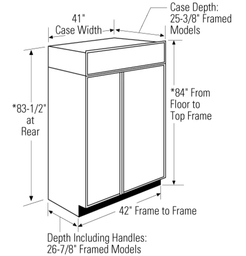 GE Monogram 42" Built-In Side-by-Side Refrigerator - Image 3